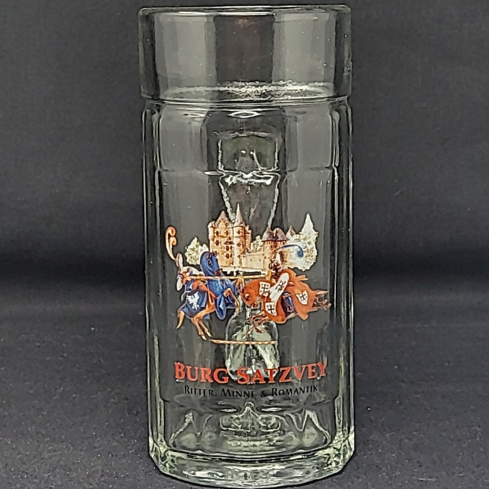 BURG SATZVEY MECHERNICH GERMANY CASTLE SOUVENIR 0.3L GLASS MUG